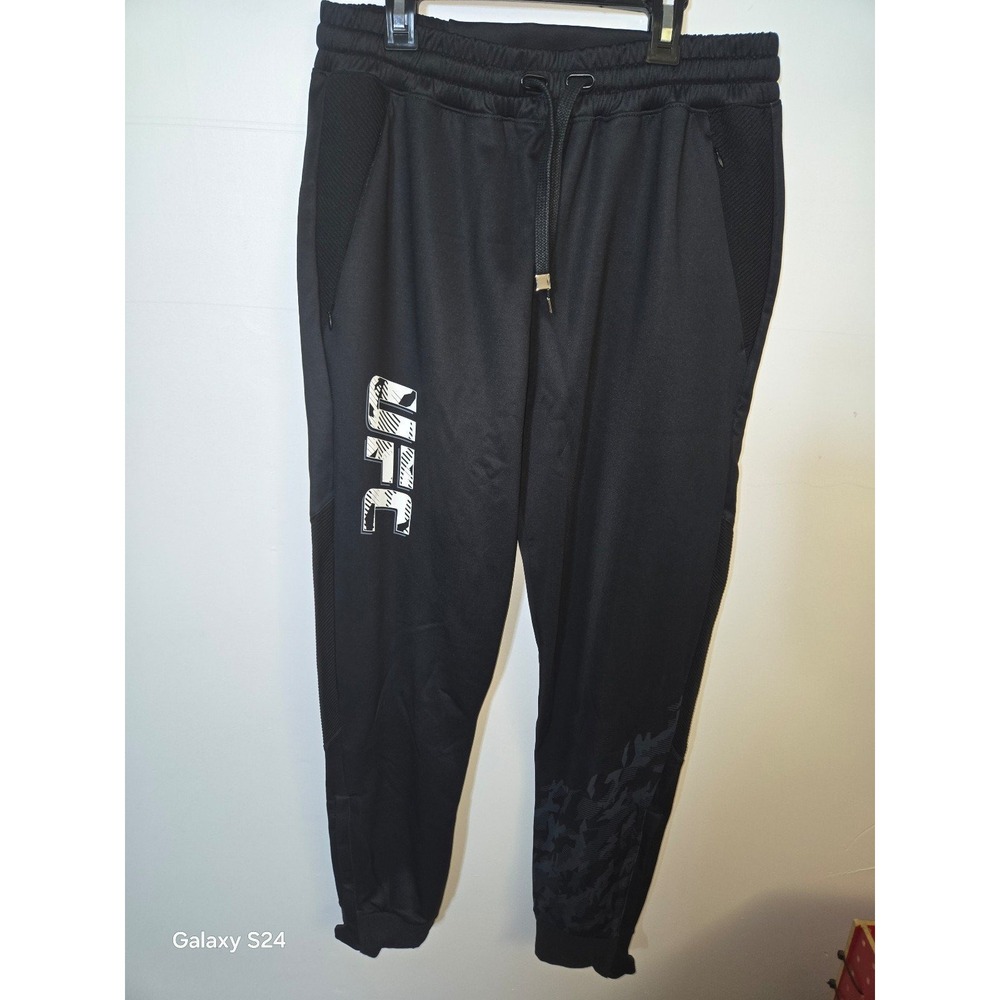 UFC Authentic Fight Night Men's Black/White Walkout Pant Size Large